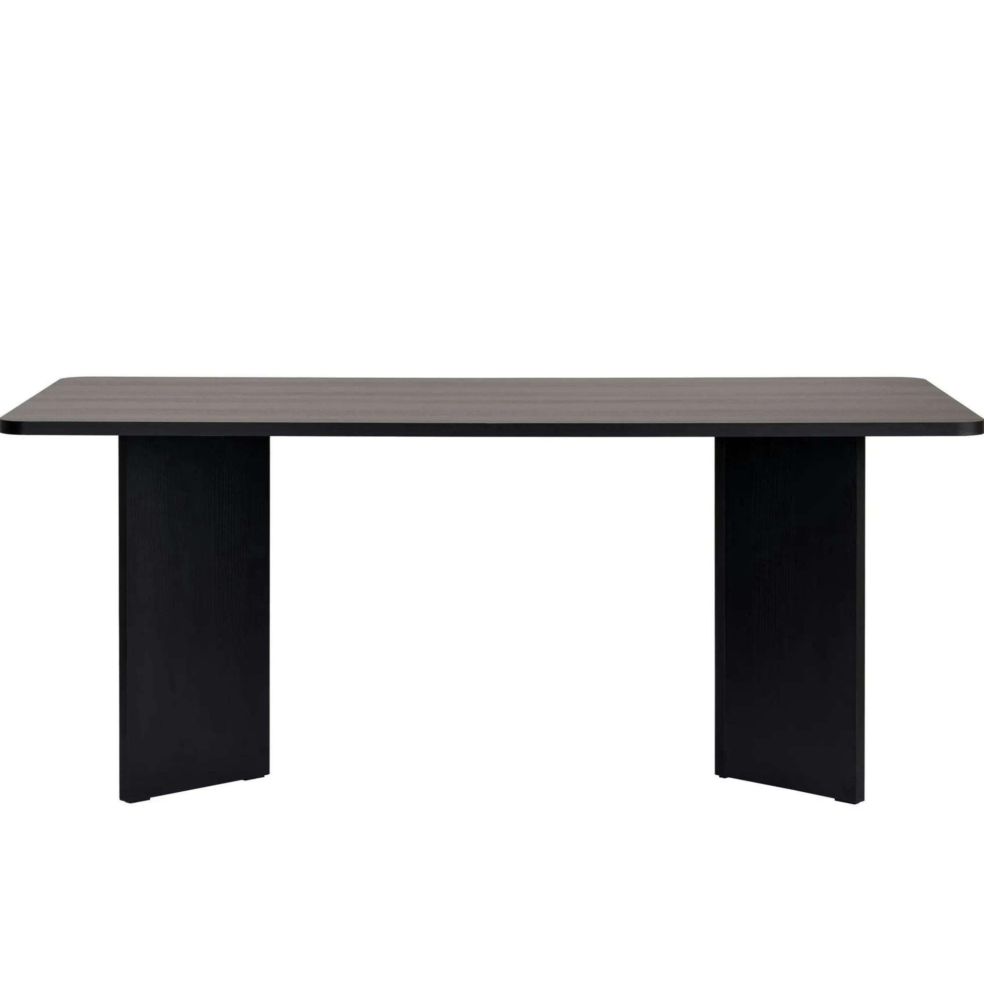 Table à manger noire bords ronds 180 cm MARFA