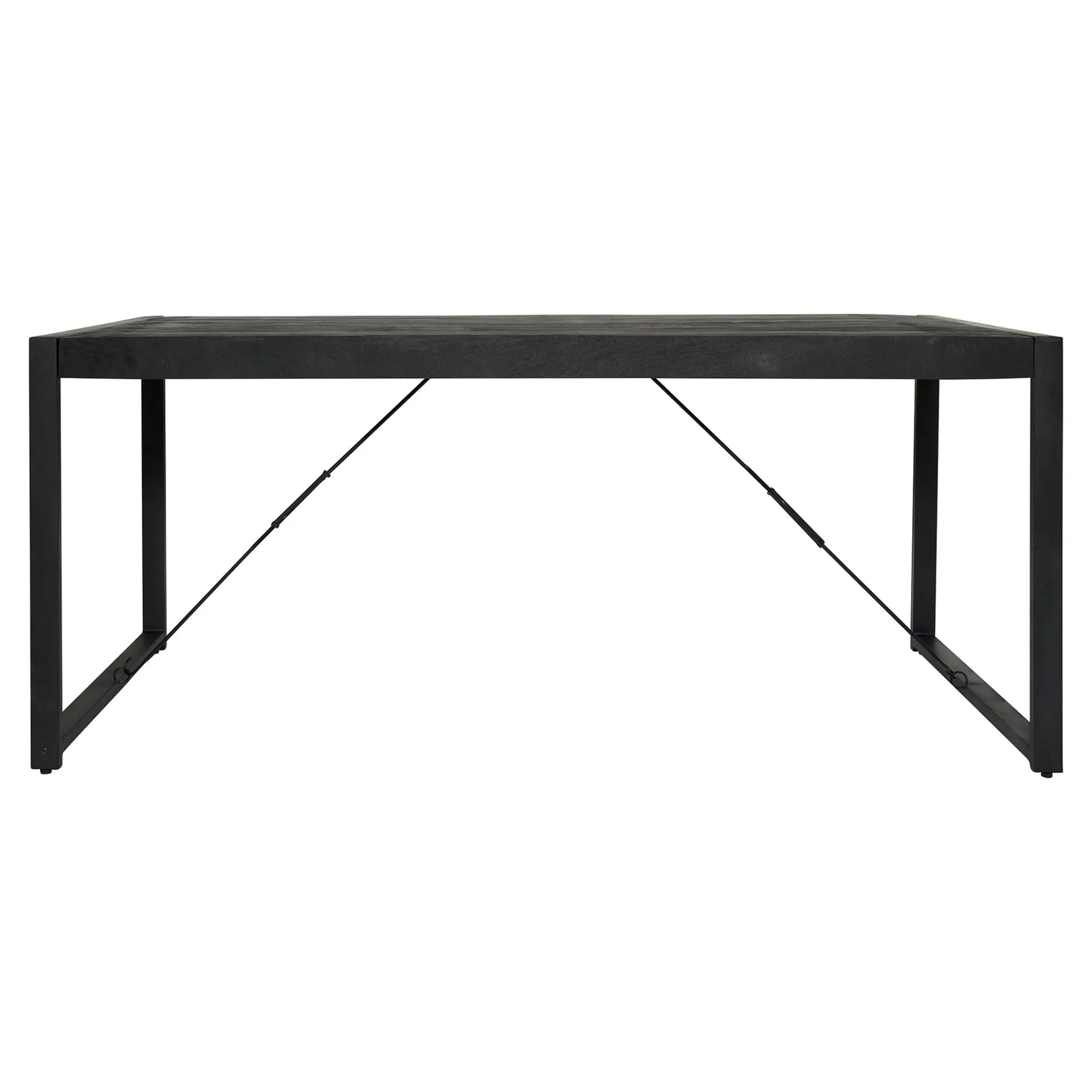 Table à manger noire en bois 180 cm MILORA