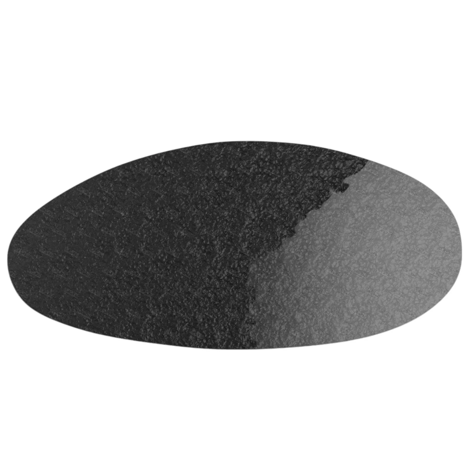Table à manger noire en verre ondulé forme organique 280 cm LIGURIE
