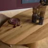 Table à manger ovale bois de chêne et pied central 240 cm LEXTON