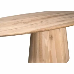 Table à manger ovale bois de chêne et pied central 210 cm LEXTON