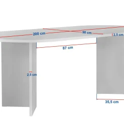 Table à manger ovale décor travertin et noyer 200 cm MARFA