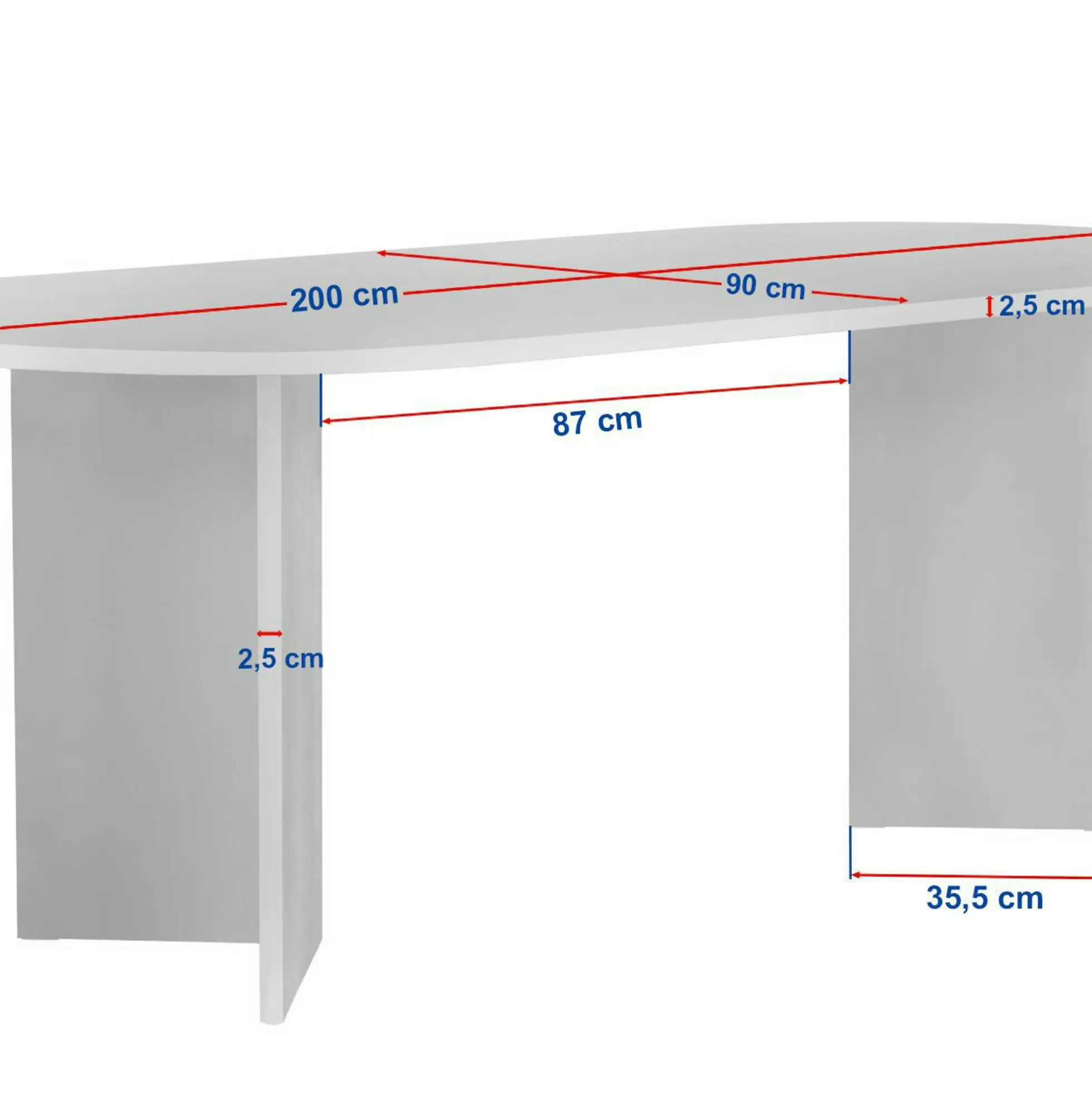Table à manger ovale décor travertin et noyer 200 cm MARFA