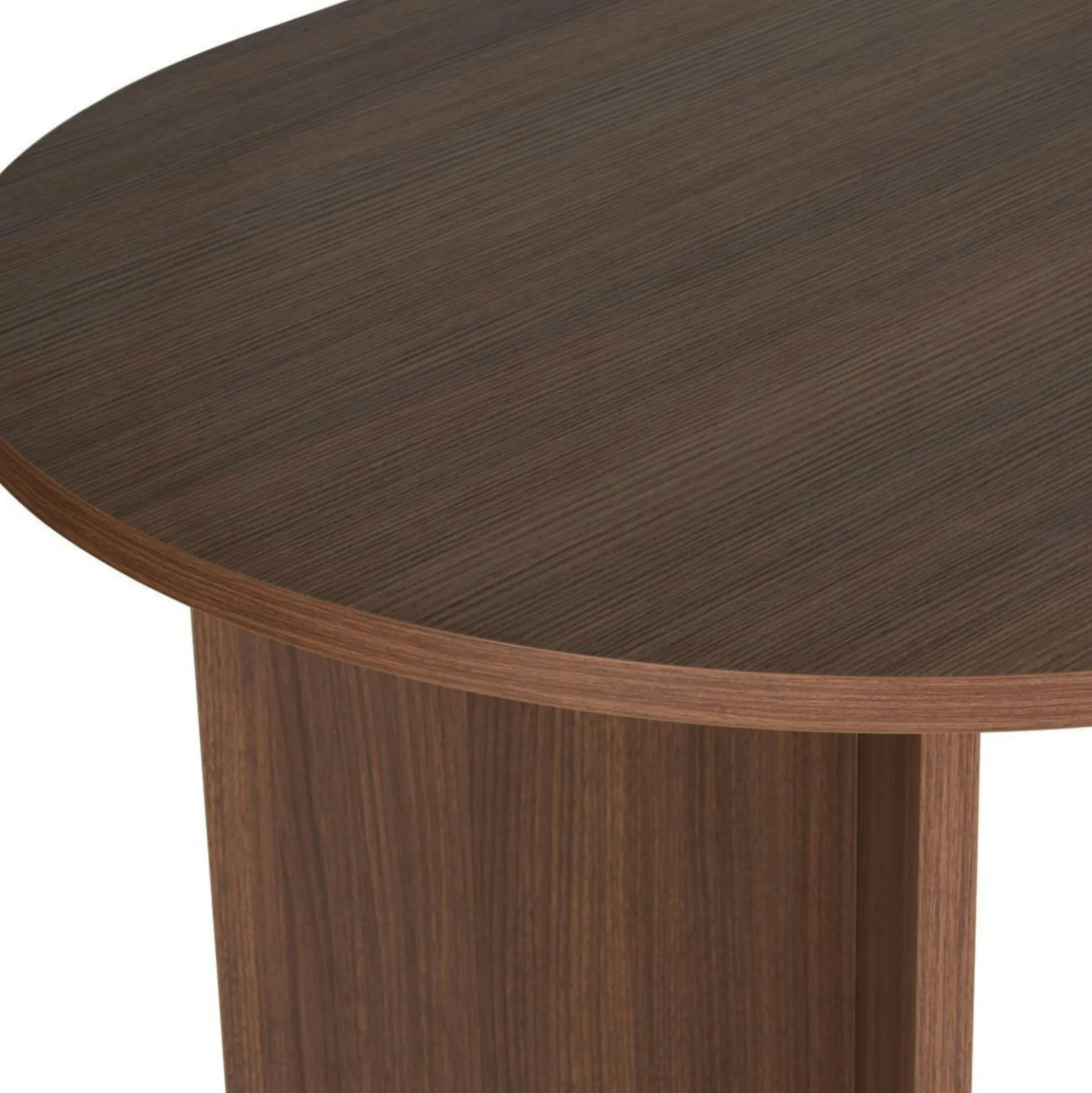 Table à manger ovale effet bois noyer pieds en V 200 cm MARFA