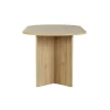 Table à manger ovale effet chêne pieds en V 180 cm MARFA