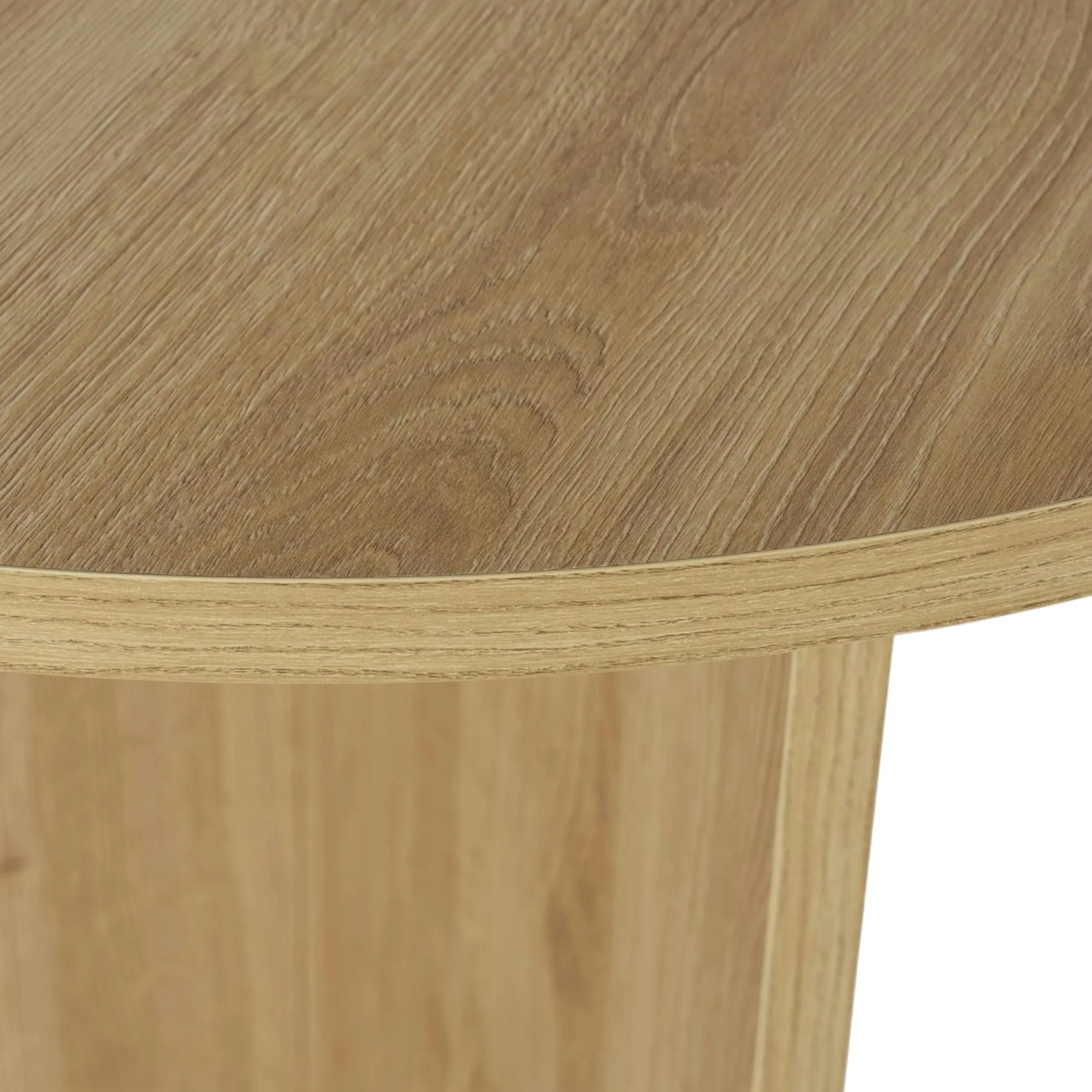 Table à manger ovale effet chêne pieds en V 180 cm MARFA