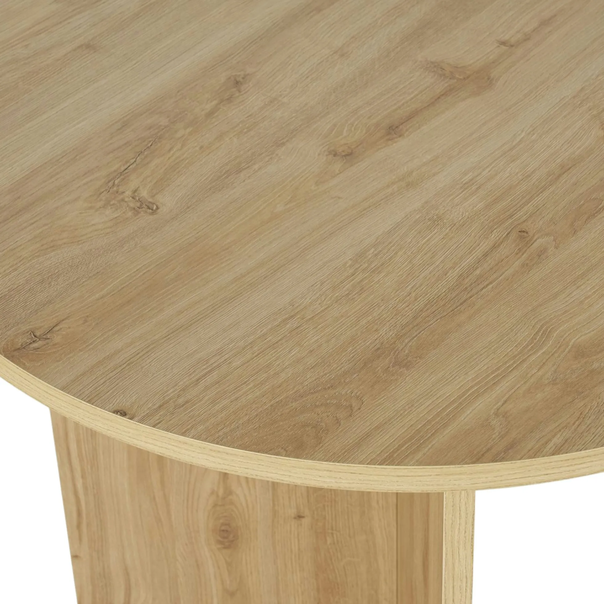Table à manger ovale effet chêne pieds en V 180 cm MARFA