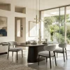 Table à manger ovale en chêne brun 280 cm LOREN