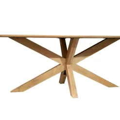 Table à manger ovale organique à pied central 240 cm NERO