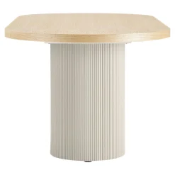 Table à manger ovale placage frêne pieds colonne 220 cm LISBONNE