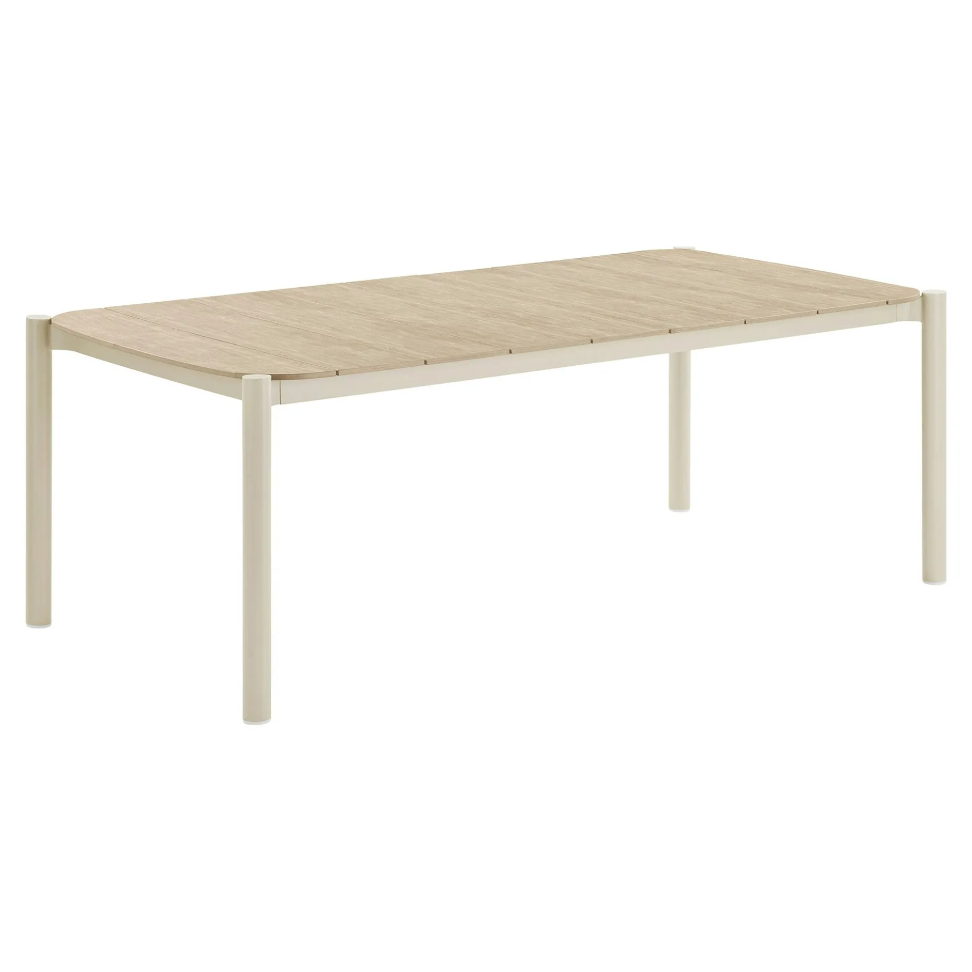 Table à manger 8 places bois et aluminium AGGER