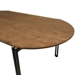 Table à manger plateau ovale en teck recyclé 200 SWING