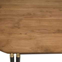 Table à manger plateau ovale en teck recyclé 200 SWING