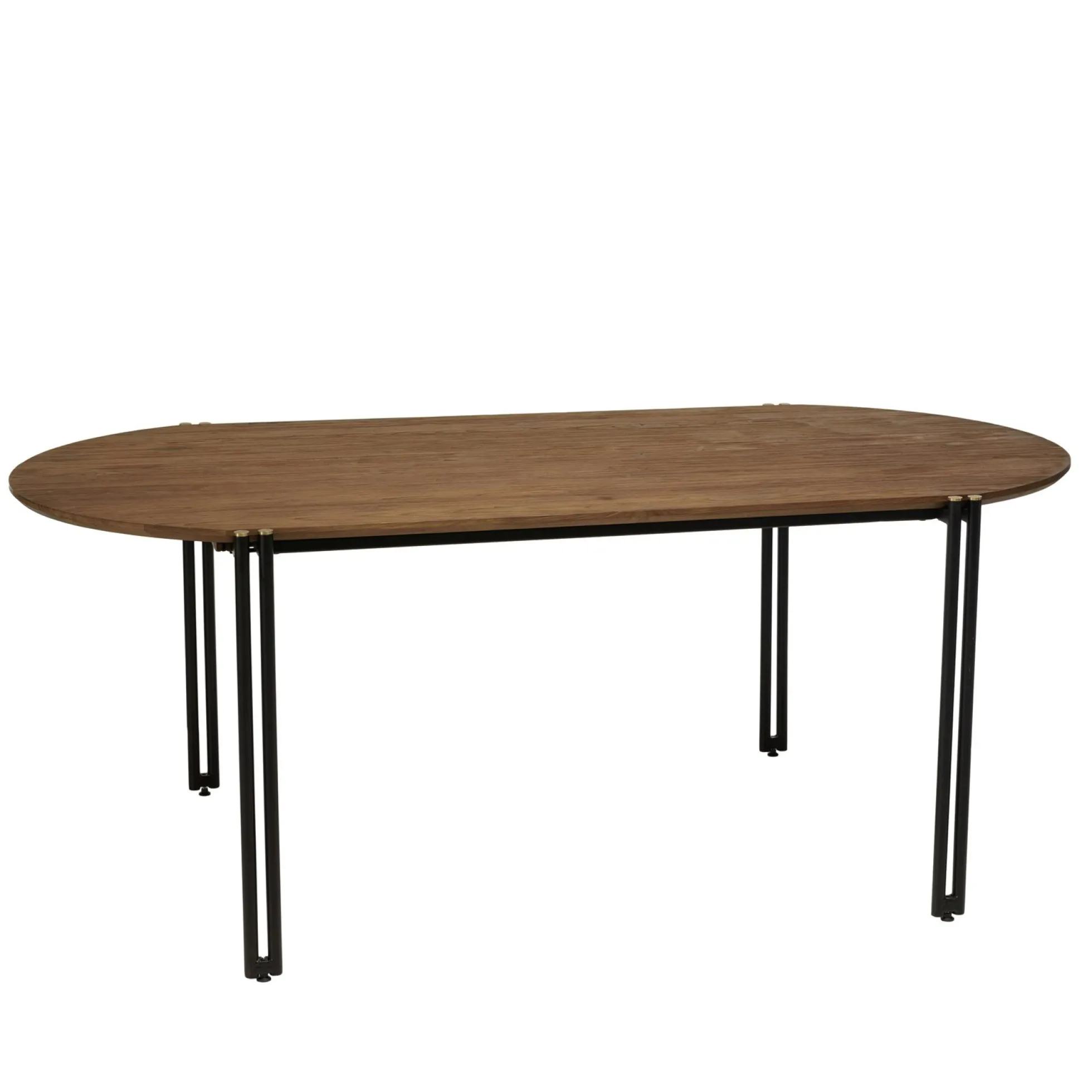 Table à manger plateau ovale en teck recyclé 200 SWING