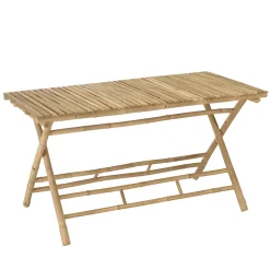 Table à manger pliante en bambou 140x70cm CALVIA