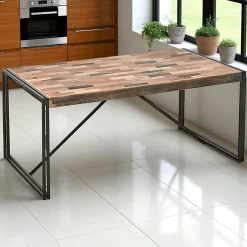 Table à manger rectangle bois recyclé 175x100 CARAVELLE