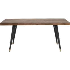 Table à manger rectangulaire bois recyclé piètement effet laiton vieilli 180 cm ADÉLAÏDE
