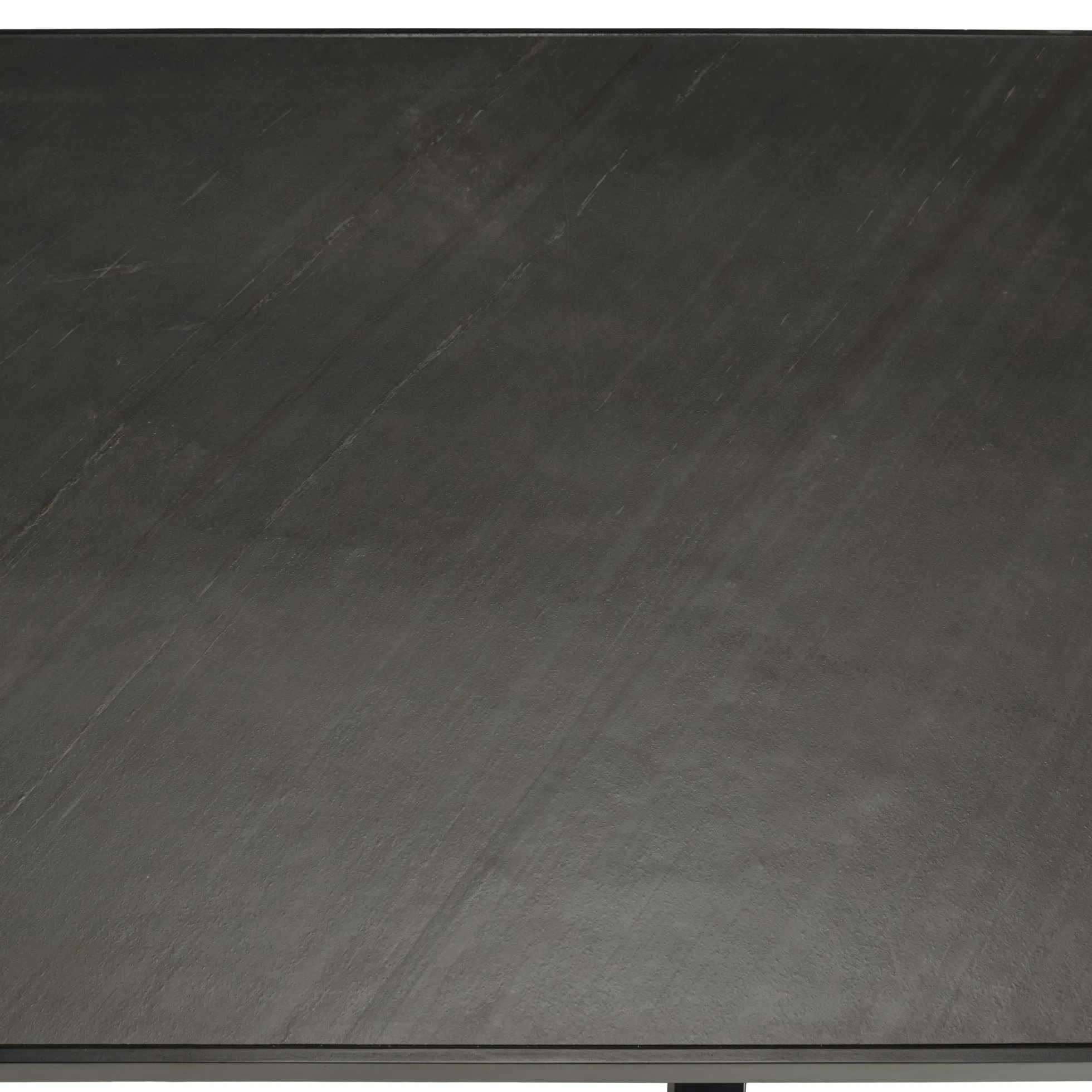 Table à manger rectangulaire bois anthracite effet pierre 220 cm BIHAR