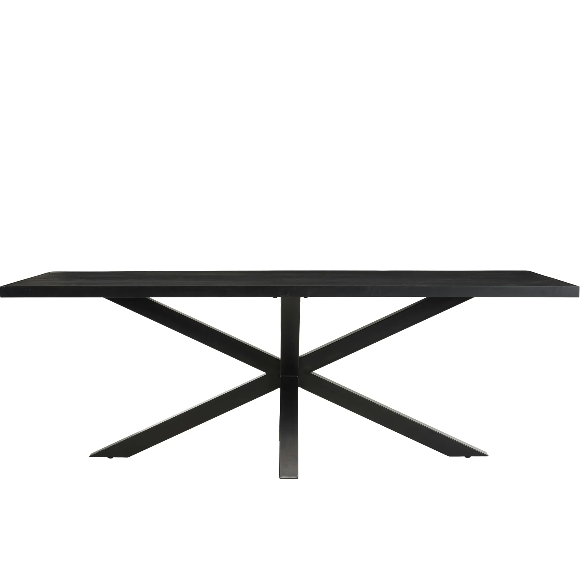 Table à manger rectangulaire bois anthracite effet pierre 220 cm BIHAR