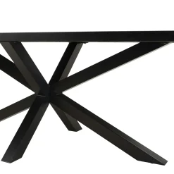 Table à manger rectangulaire bois anthracite effet pierre 220 cm BIHAR