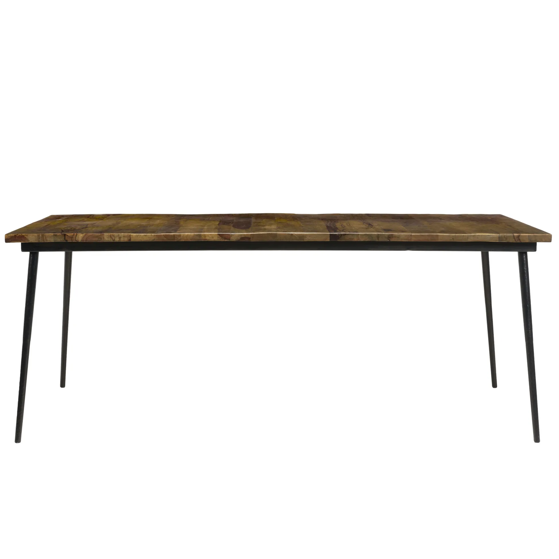 Table à manger rectangulaire lames bois recyclé 200 cm KORKAI