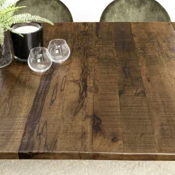 Table à manger rectangulaire lames bois recyclé 200 cm KORKAI