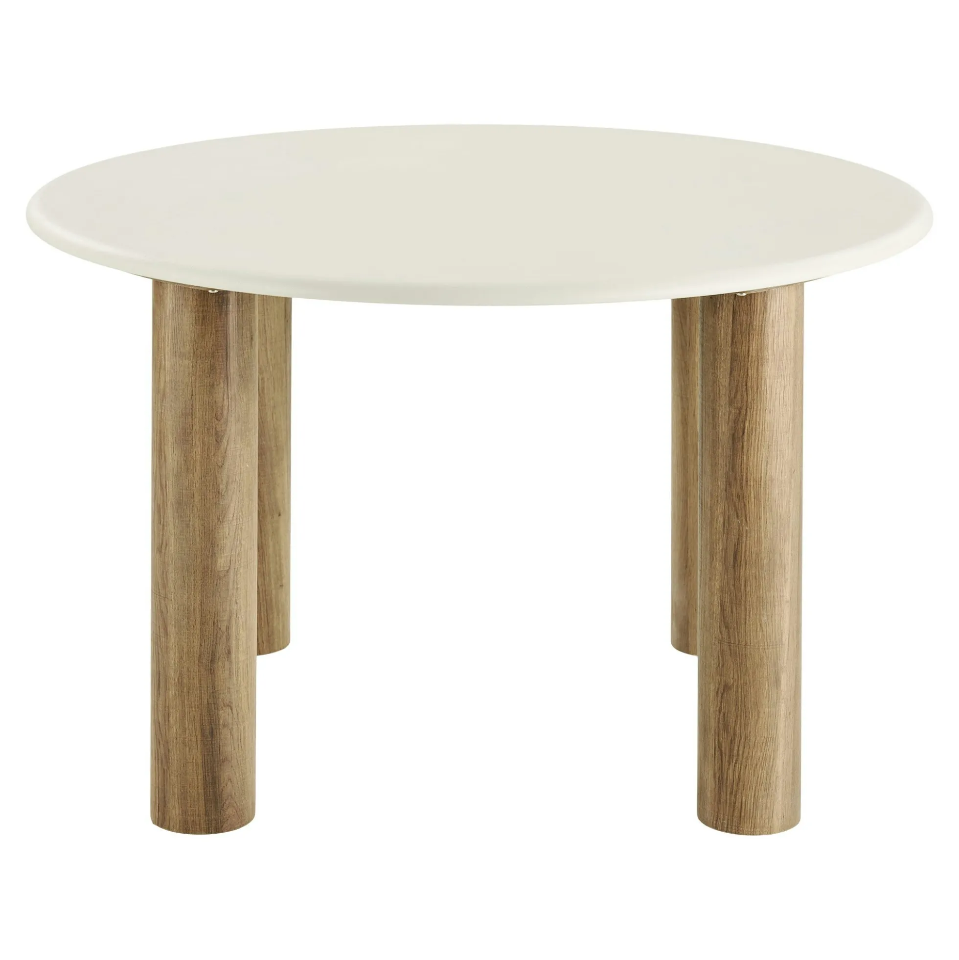 Table à manger ronde aspect ciment clair ø120 cm KNOX