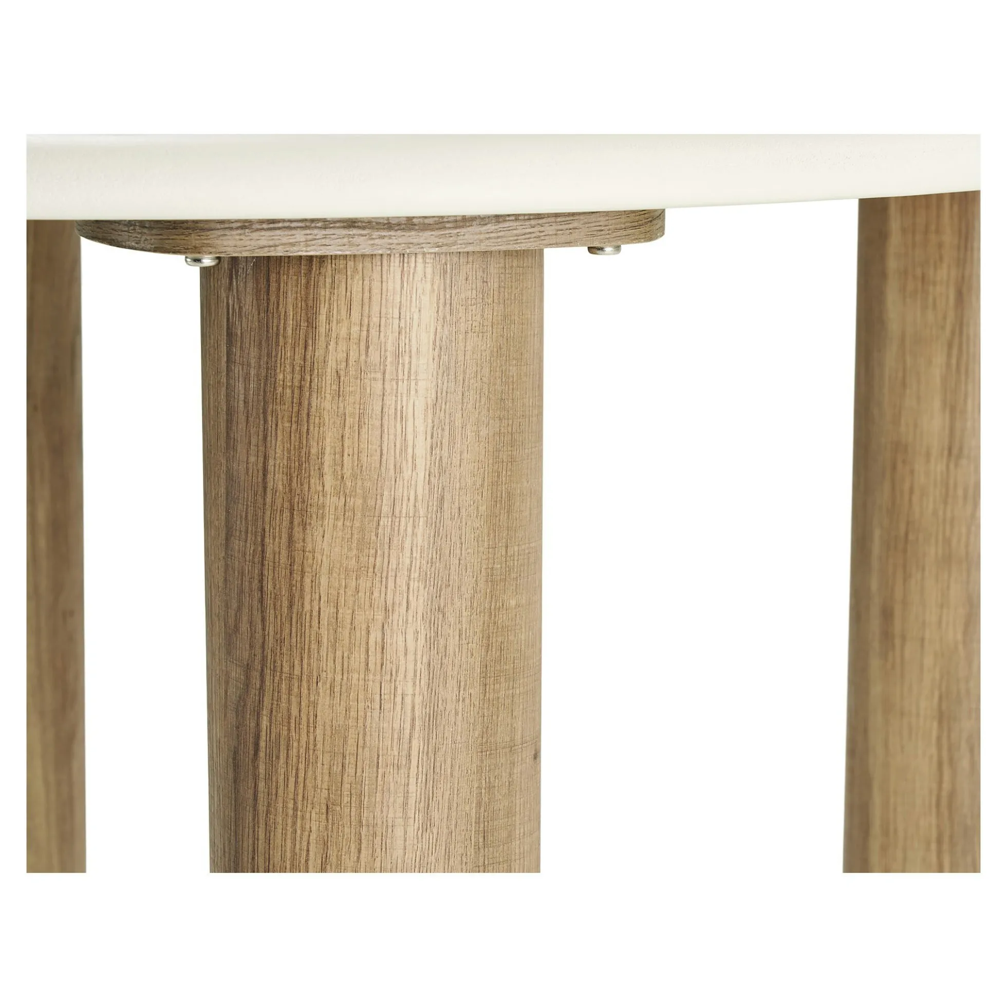 Table à manger ronde aspect ciment clair ø120 cm KNOX