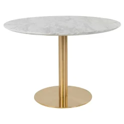 Table à manger ronde aspect marbre ø110 cm TORANO