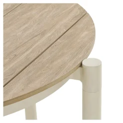 Table à manger ronde bois et aluminium ø90 AGGER