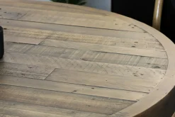 Table à manger ronde bois recyclé D120 BRISBANE