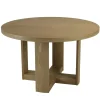 Table à manger ronde couleur naturelle design arrondi VELAR