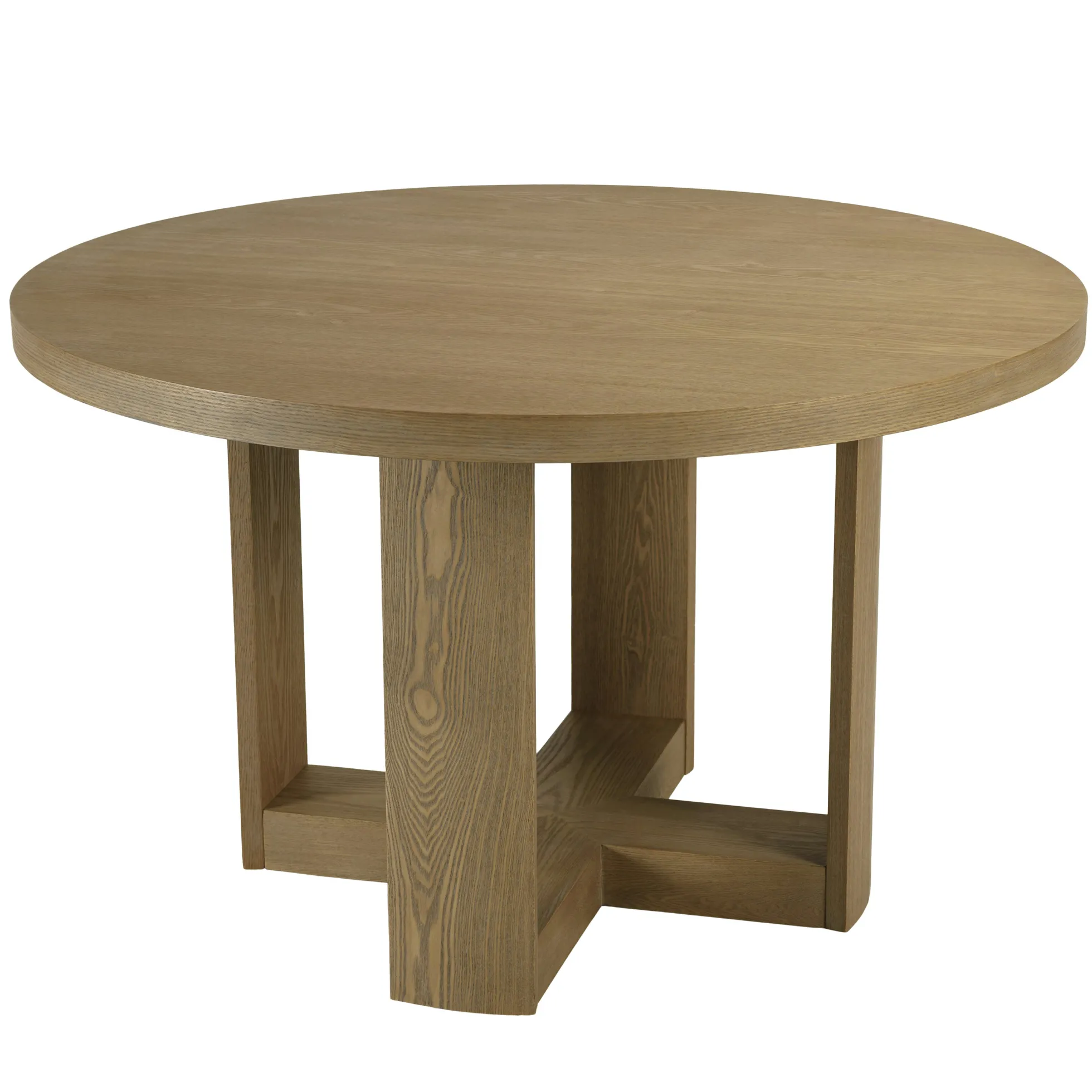 Table à manger ronde couleur naturelle design arrondi VELAR