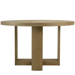 Table à manger ronde couleur naturelle design arrondi VELAR