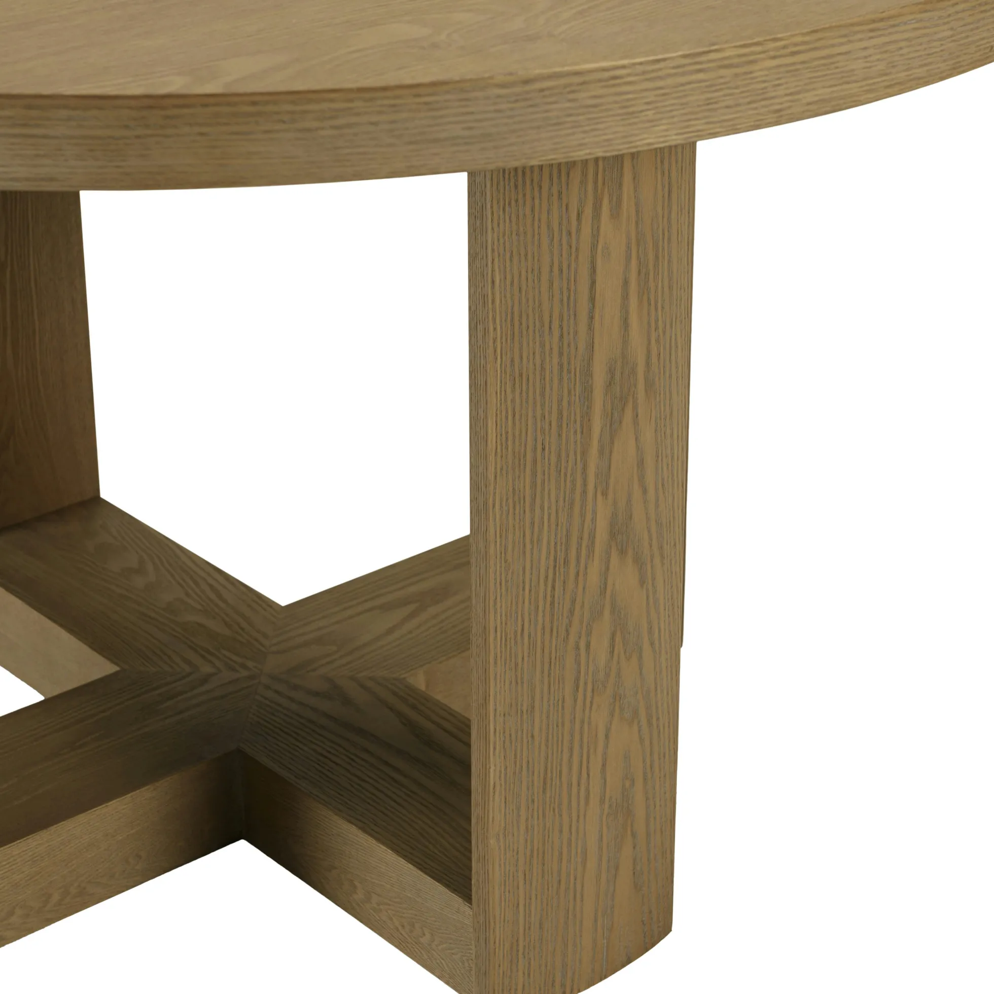 Table à manger ronde couleur naturelle design arrondi VELAR