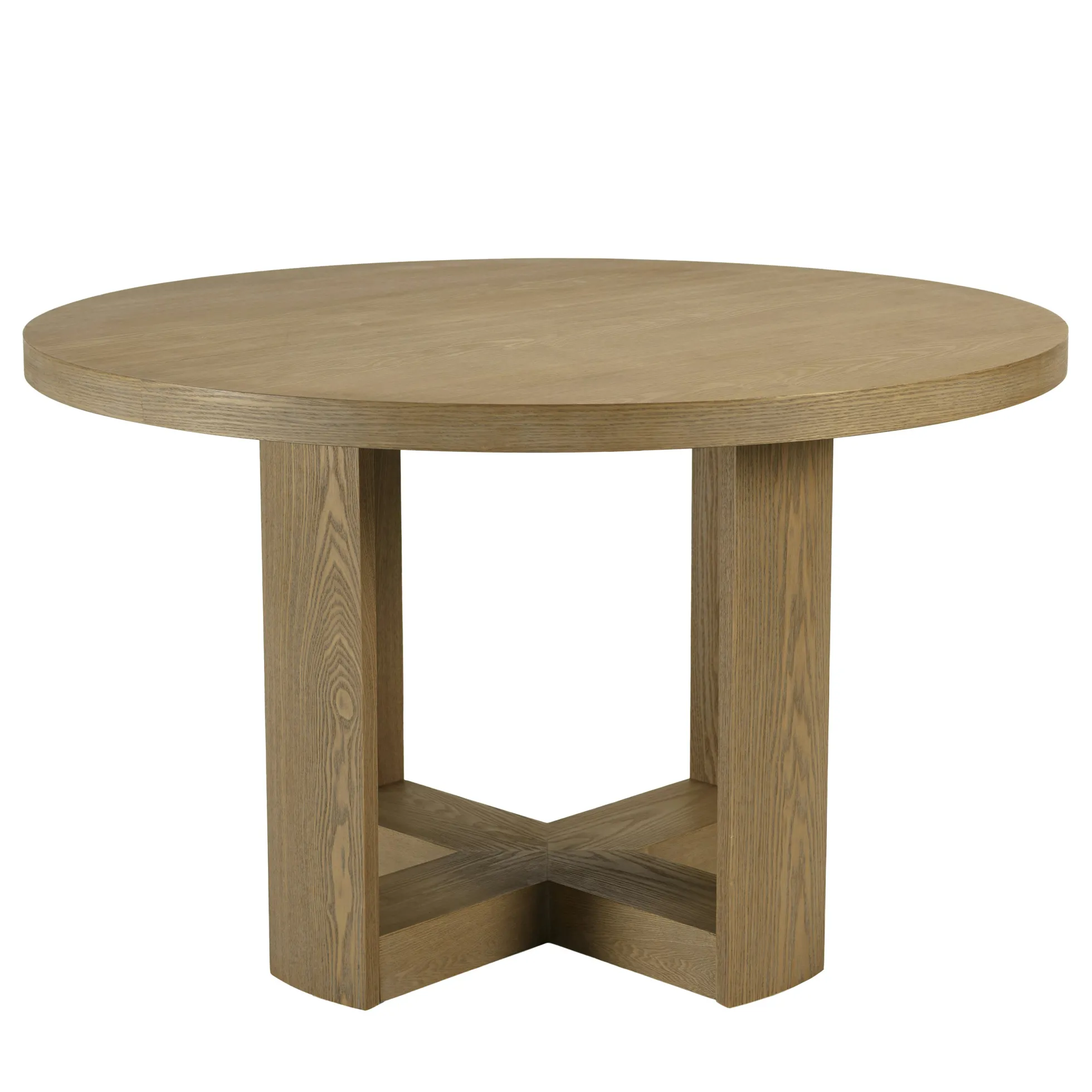 Table à manger ronde couleur naturelle design arrondi VELAR