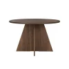 Table à manger ronde effet bois de noyer Ø120 cm MARFA
