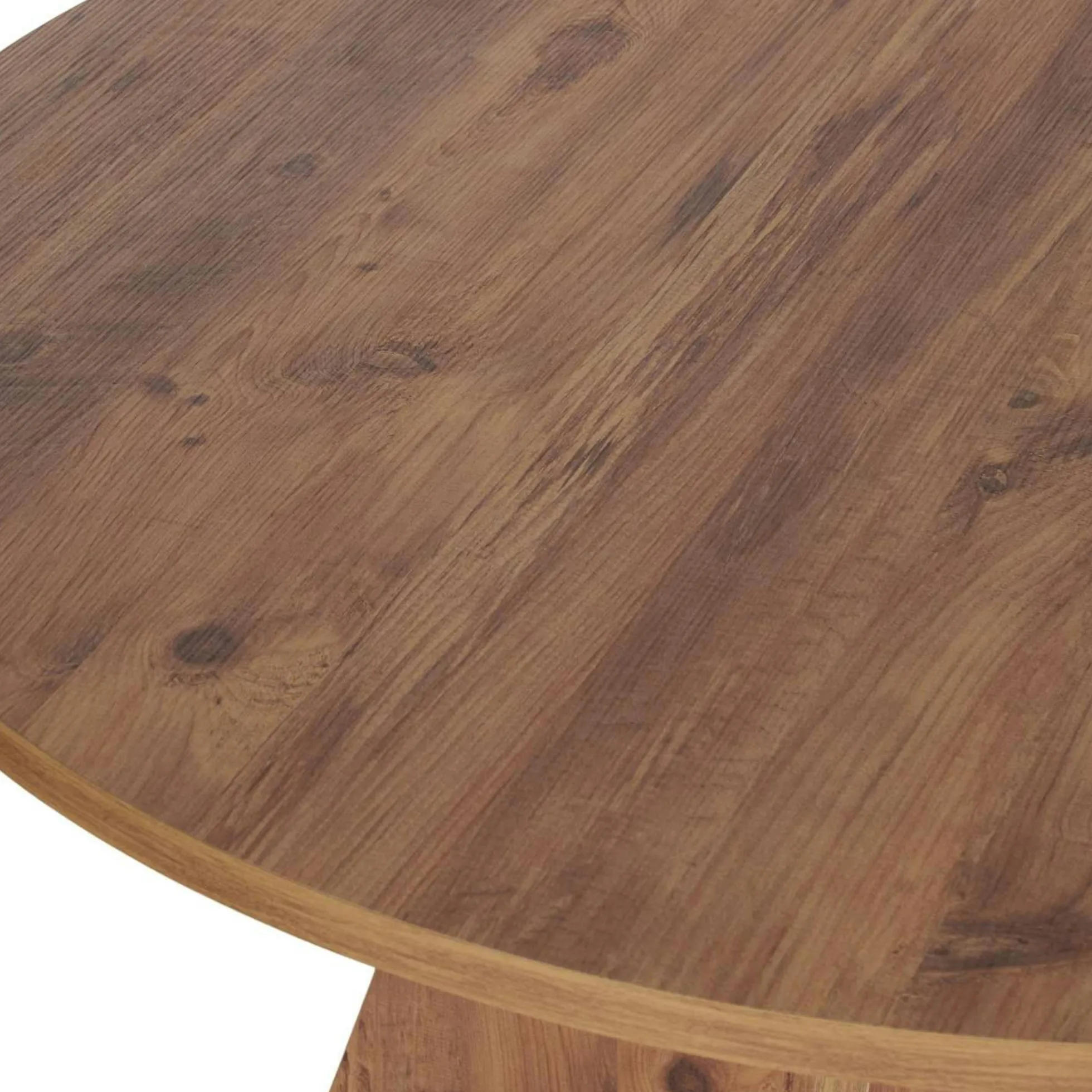 Table à manger ronde effet bois de pin Ø120 cm MARFA