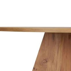 Table à manger ronde effet bois de pin Ø120 cm MARFA