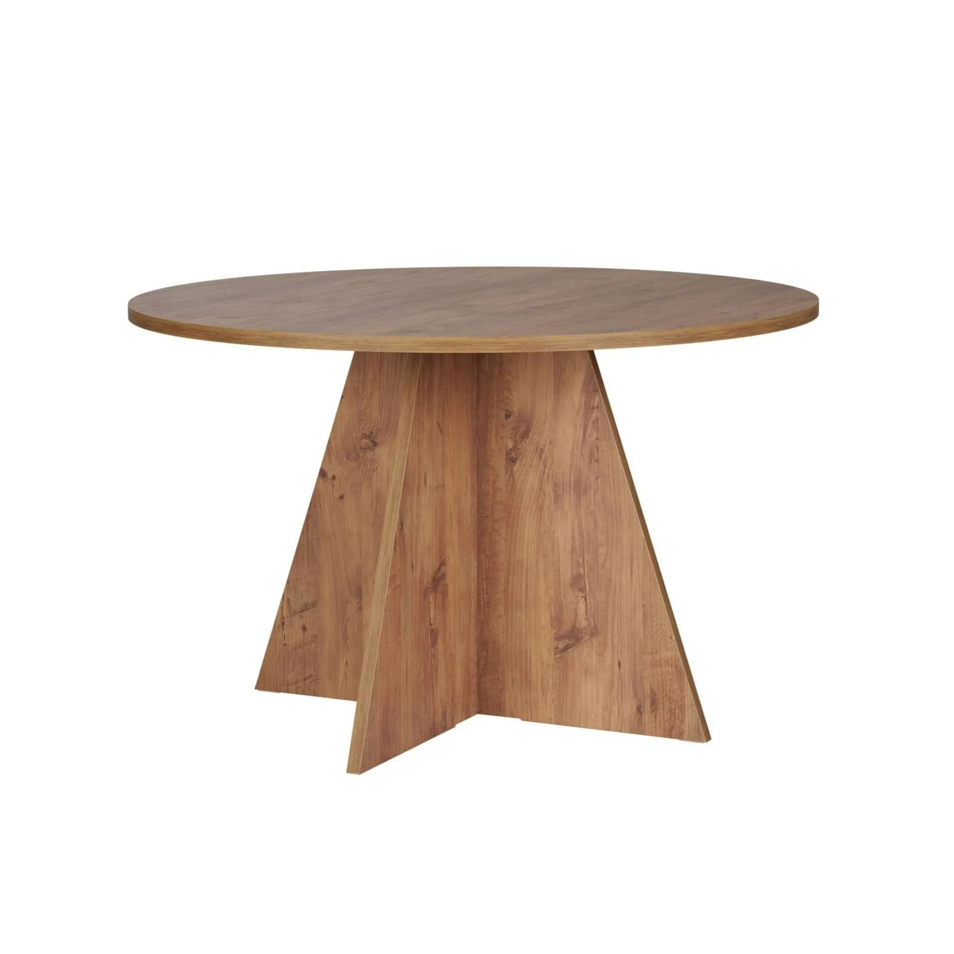 Table à manger ronde effet bois de pin Ø120 cm MARFA