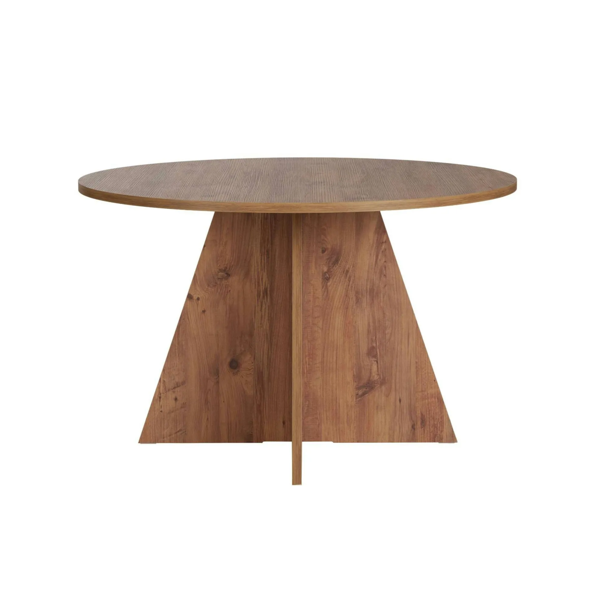 Table à manger ronde effet bois de pin Ø120 cm MARFA