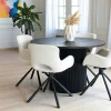 Table à manger ronde effet bois foncé ø120 cm MATERA