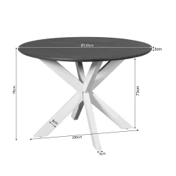 Table à manger ronde en bois de manguier Ø110 cm CORTINA