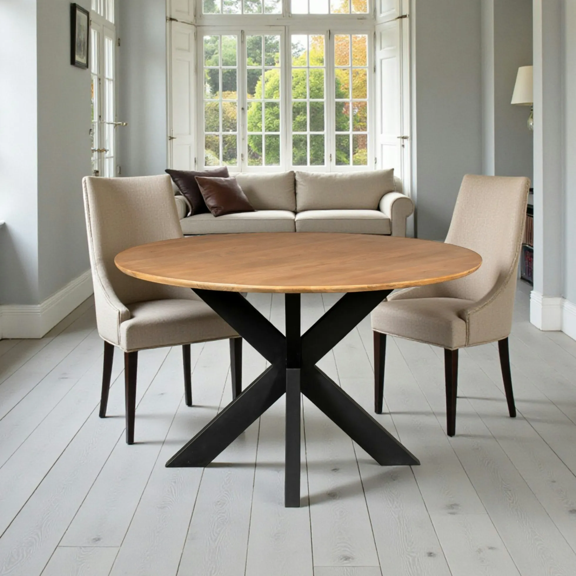 Table à manger ronde en bois de manguier Ø150 cm CORTINA