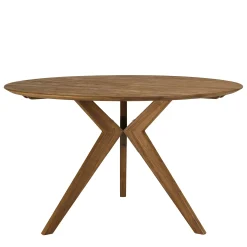 Table à manger ronde en bois de teck recyclé D130cm SWING