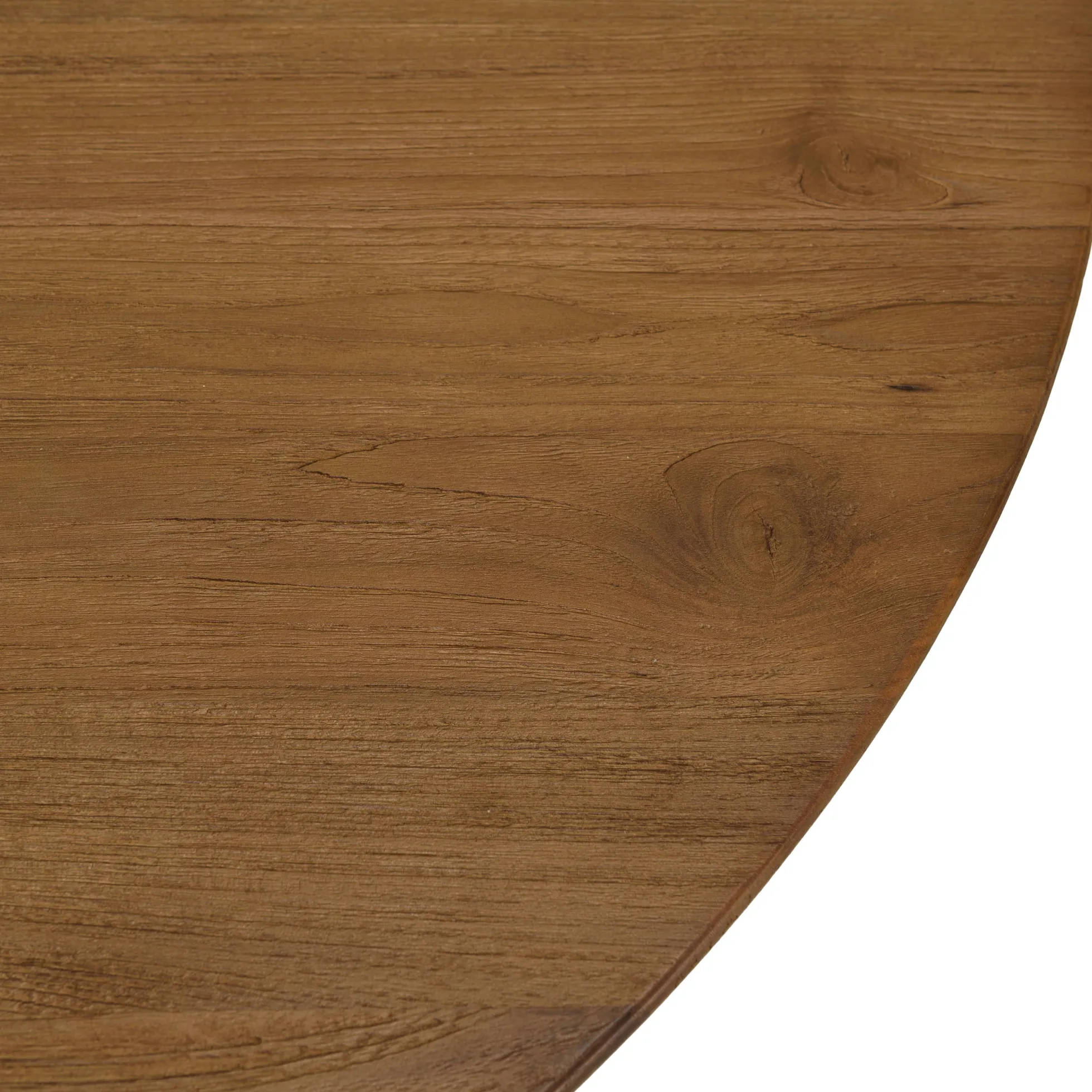 Table à manger ronde en bois de teck recyclé D130cm SWING