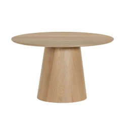 Table à manger ronde en chêne clair Ø130 cm LOREN