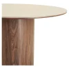 Table à manger ronde en céramique aspect travertin ø140 PRATO