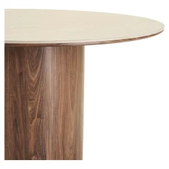 Table à manger ronde en céramique aspect travertin ø140 PRATO