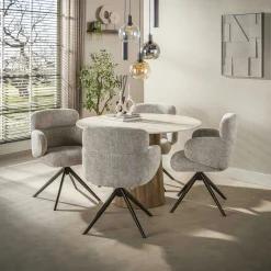 Table à manger ronde en céramique Ø120cm ASCOLI